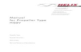 Manual for Propeller Type for Propeller Type H50V H50V · 2017. 8. 25. · Handbuch H50V - Englisch Page 5 / 12 Version 28.08.2012 22..222.2 HubsHubs The hub is milled from an aluminium