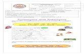 p.plataformaintegra.net · Web viewGRADO Y GRUPO: 11A -B Synonyms and Antonyms Select a synonym for the underlined word in the sentences from the Word Bank. Write the synonym on the