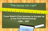 “The Jourey into Light”...2018/05/01  · University of Santo Tomas, Rizal decided to complete his studies in Spain •Aside from completing his studies in Spain, Rizalian his