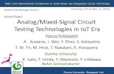 Invited Paper Analog/Mixed-Signal Circuit Testing Technologies in … · 2021. 4. 14. · Analog test : Functionality & Quality Hard In many cases - Analog BIST depends on circuit.