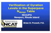 Verification of Gyration Levels in the Superpave Ndesign Table · 2020. 10. 30. · affect predicted Ndesign values. Summary - Continued • Data from Test Track and NCHRP 9 -9 seem