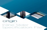 Inline Slider Specification File - Originbs 8888:2013 iso 8015:2011 tolerancing this information and drawing are the copyright of origin frames limited. copyright reserved by them