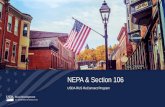 NEPA & Section 106 - USDA · 2021. 1. 21. · NEPA & Section 106. USDA RUS ReConnect Program. Agenda. •Introduction •Post Obligation Completion of Environmental and Historic Preservation