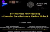 Best Practices forBiobanking –Examples from the Leipzig ......also hairat roomtemperature Leipzig Research Center forCivilizationDiseases This publication is supported by LIFE -Leipzig