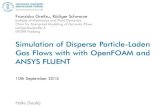 Simulation of Disperse Particle-Laden Gas Flows with with ......Particle dispersion overpredicted in OpenFOAM Minor inﬂuence of coupling scheme due to low volume loadings Incorrect