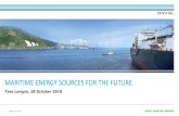 Maritime Forecast to 2050 MARITIME ENERGY SOURCES ......1 DNV GL © 2019 18 October 2019 SAFER, SMARTER, GREENER Maritime Forecast to 2050 MARITIME ENERGY SOURCES FOR THE FUTURE Tore