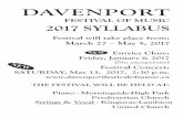 Davenport 2016 FINAL Edit · 2020. 3. 19. · Piano: Scheduling Doreen Hutt dhutt@rogers.com ... Suzuki Strings SZ1 - Vol. 1 $21.00 SZ2 - Vol. 2 $22.00 SZ3 - Vol. 3 $23.00 SZ4 - Vol.