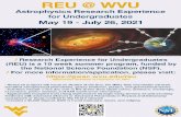 REU @ WVU · 2020. 12. 21. · REU @ WVU Astrophysics Research Experience for Undergraduates May 19 - July 26, 2021 (e) AUrnaAO credit NAOJ 2010 Image courtesy of credit' …
