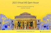 2021 Virtual MS Open House...Essential chemical engineering principles CHEN E4001x Essentials of Chem Eng –A 1.Introduction to Chemical Engineering 2.Chemical Engineering Control