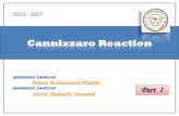 Cannizzaro Reaction - الرئيسية · 2020. 1. 17. · CrossedCannizzaro Reaction In general, a mixture of aldehydes undergoes aCannizzaro reaction to yield all possible products