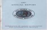 ANNUAL REPORT - FASEB...July 1, 1987 -June 30, 1988 F. G. KNOX, Chairman The American Physiological Society F. G. KNOX, H. V. SPARKS, JR., A. E. TAYLOR American Society for Biochemistry