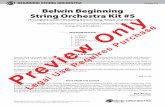 BEGINNING STRING ORCHESTRA Grade 2½ Belwin ...String Orchestra Kit #5 (A complete concert including German Song, Adagio and Allegro) PETER ILYICH TCHAIKOVSKY and WOLFGANG AMADEUS