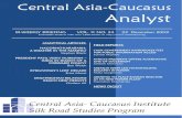 Central Asia-Caucasus Analyst · 2016. 5. 3. · SINO-PAKISTAN RELATIONS REACH NEW HEIGHTS Ghulam Ali . Central Asia-Caucasus Analyst BI-WEEKLY BRIEFING ... Ghulam Ali Field Reports