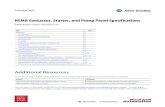 NEMA Contactor, Starter, and Pump Panel Specifications · 2017. 12. 6. · Rockwell Automation Publication 500-TD014B-EN-P - February 2016 5 500 and 1200 Line NEMA Contactors, Starters,