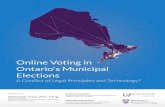 Online Voting in Ontario's Municipal ElectionsScytl Vendor Municipalities EligibleVoters DominionVotingSystems 49 (27.7%) 1,323,194 (48.3%) IntelivoteSystems 98 (55.4%) 860,985 (31.4%)