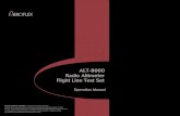 ALT-8000 Radio Altimeter Flight Line Test Set · 2020. 5. 21. · In this manual, ALT-8000, Simulator, Test Set or Unit refers to the ALT-8000 Radio Altimeter Flight Line Test Set.