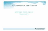 SAMPLE TEST ITEMS Geometry...Teachers are encouraged to use the released and sample test items to gauge student learning, guide instruction, and develop classroom assessments and tasks.