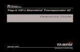 A TEXAS INSTRUMENTS TECHNOLOGY - TI.com · 2014. 6. 18. · 1.1 General 1.2 System Description Reader 1.3 Product Description General The Tag-it HF-I Standard Transponder IC is part