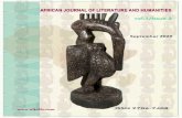 AFRICAN JOURNAL OF LITERATURE AND HUMANITIES: AFJOLIH · AFRICAN JOURNAL OF LITERATURE AND HUMANITIES: AFJOLIH EDITORIAL BOARD ... Usure du langage et syncope du sens dans le théâtre