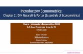 Introductory Econometrics - Gargi College · Introductory Econometrics: Chapter 2 : D.N Gujarati & Porter (Essentials of Econometrics) Course : Introductory Econometrics : HC43 B.A.