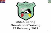 CSOA Spring Orientation/Training 27 February 2021 · 2021. 3. 6. · CSOA Game Report. 13. Make sure, if you are filing the next day \⠀昀爀漀眀渀攀搀 甀瀀漀渀尩 to select