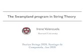 The Swampland program in String Theory...WGC for axions Loophole: “spectator instantons” [Brown et al.’15] [Bachlechner et al’15] Instantons satisfying the WGC are not the