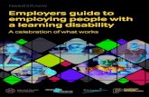 Need2Know Employers guide to employing people with a ...Employers guide to employing people with a learning disability A celebration of what works Foreword Employment is good for us.