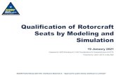 Qualification of Rotorcraft Seats by Modeling and Simulation Qualification of...Test Condition Peak Load Required (lbs) Seat Orientation 20 G's Forward 20*TW Aft Facing 20 G's Aft
