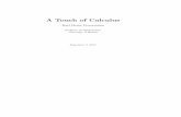 A Touch of Calculus - University of Hawaiʻiheiner/touch.pdf · In these notes we like to give an introduction to calculus that is accessible to students with a college algebra background.