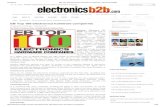 DAILY NEWSLETTER EB Top 100 electronics hardware companies …docshare01.docshare.tips/files/21242/212428347.pdf · 2016. 5. 29. · Leading UPS and inverter players Lucrative rural