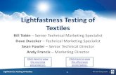 Lightfastness Testing of Textiles 2020. 5. 14.آ  Lightfastness Testing of Textiles 41 Modern textile