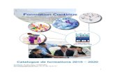 Catalogue de formations 2019 2020 · 2019. 4. 8. · Catalogue de formations 2019 ... de la production et de la purification de protéines recombinantes. Développement de systèmes