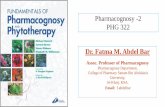 Pharmacognosy -2 PHG 322 · Pharmacognosy -2 PHG 322. Type Credits 15 Theoretical part(30): 1 Midterm I 2 Midterm II 15 3 Homework, Discussion, quizzes and activities 5 5 Final exam
