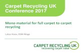 Carpet Recycling UK Conference 2017Pretty simple, simply better. on how DSM-Niaga redesigned carpet from the ground-up. CRUK 2017 June 21, 2017 Lukas Hoex Material use in the current