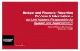 Budget and Financial Reporting Overview Unit Holders and …aadtraining.uoguelph.ca/pdf/Processes/Budget and... · 2020. 9. 25. · Budget and Financial Reporting 101 - Coding •