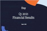 1 Financial Results Q1 2021Final)-Etsy-1Q-2021-Earnings-Presentation.pdf · This presentation is a high-level summary of our Q1 2021 ﬁnancial results. For more information please