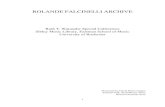 ROLANDE FALCINELLI ARCHIVE · 2020. 8. 9. · Sylviane Falcinelli, and was received by the Sibley Music Library in five installments between November, 2011 and May, 2012. As of this