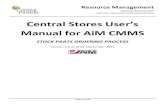Central Stores User’s Manual for AiM CMMS...Manual for AiM CMMS STOCK PARTS ORDERING PROCESS Version 2.0 as of 05‐November‐2015 Resource Management Central Stores Unit AiM User’s