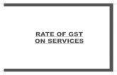RATE OF GST ON SERVICES - DCMSMEdcmsme.gov.in/services-booklet.pdf · 2017. 7. 18. · 1 RATE OF GST ON SERVICES LIST OF SERVICES AT NIL RATE S. No. Description of Services Rate 1