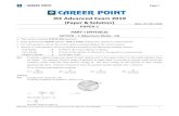 JEE Advanced Paper 1 Physics Solution - CAREER POINTcareerpoint.ac.in/studentparentzone/2019/jee-adv/JEE... · 2019. 6. 14. · JEE Advanced Exam 2019 (Paper & Solution) PAPER-1 PART-I