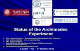 Status of the Archimedes Experiment...EGO European Gravitational Observatory - Italy ... (electron classical radius) and inserted the value of the energy density in the static Einstein