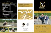 ARS11926 - Arion Riding Centre Brochure - HighRes · 2020. 1. 27. · O A D - Conf J O H N S R O A D E RIDING CENTRE ARION I RAKEI D Riding lessons Arion Pony Club Horse Treks Dressage