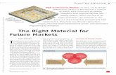 The Right Material for Future Markets · 2021. 6. 7. · clude high-tech plastics and high-tem-perature plastics. Materials from this ... ple for fibre-reinforced composites – is