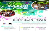 Michigan City Chamber Music Festival Children’s SUMMER ......learn & perform repertoire from ancient to modern; classical standards to popular favorites; Bach to the Beatles, to