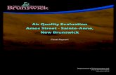 Air Quality Evaluation Amos Street - Sainte-Anne, New Brunswick … · 2018. 9. 1. · 1 1.0 Executive Summary In early 2015, the Department of Environment and Local Government (DELG)