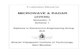 MICROWAVE & RADAR (22535)iotmumbai.bharatividyapeeth.edu/media/pdf/lab_manuals/... · 2020. 10. 5. · Use the microwave test bench setup to ensure power division in microwave tees