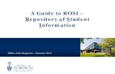 A Guide to ROSI – Repository of Student Information · absence on ROSI if you miss any course work or a final exam. Activity Log . The “Activity Log” button allows you to review