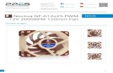 Noctua NF-A12x25-PWM 12V 2000RPM 120mm Fan PDF · 2021. 7. 19. · Noctua NF-A12x25-PWM. 12V 2000RPM 120mm Fan. $29.95. Product Images. 26/6/21. Short Description. The NF-A12x25 is