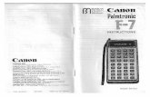 Canon Palmtronic F-7 user manual, English F-7.pdf · 2021. 5. 10. · 600C (tl) raised to 980C (t2)? Provided 48.6cm2 15.7cm2 2.12X106kg/cm2 Calculation expression 1 steel 2 copper