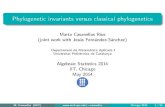 Marta Casanellas Rius (joint work with Jesus Fern andez-S ...mypages.iit.edu/~as2014/talks/MartaCas2014.pdfPhylogenetic invariants versus classical phylogenetics Marta Casanellas Rius